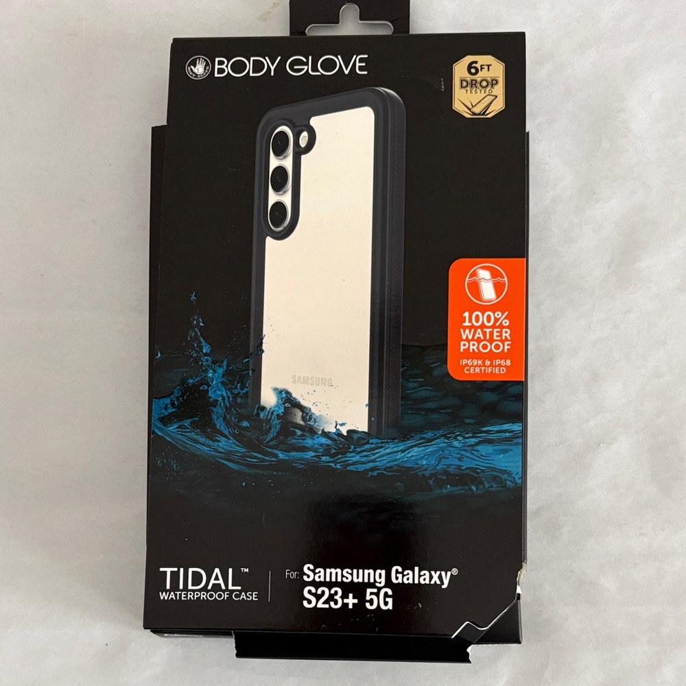 Body Glove Black Tidal Waterproof Case for Samsung Galaxy S23+ 5G new